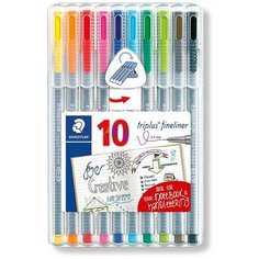 Staedtler Набор капиллярных ручек Triplus 10 цветов