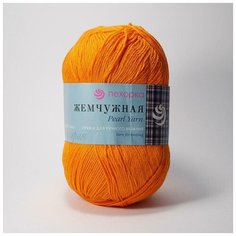 Пряжа Пехорка Жемчужная (50% хлопок, 50% вискоза) 5х100г/425м цв.284 оранжевый
