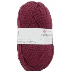 Пряжа Пехорка Народная (30% шерсть, 70% акрил) 5х100г/220м цв.272 вишня