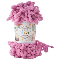 Пряжа Alize Puffy, 100 г, 9 м, 5 шт., 98 сухая роза