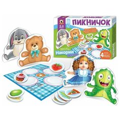 Настольная игра для малышей с объемными фигурками Пикничок Русский стиль