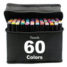 Маркеры для скетчинга 60 цветов. Набор маркеров для скетчинга touch. Скетч маркеры. (Фломастеры для скетчинга).