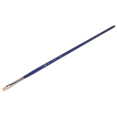 Кисть художественная Гамма "Манеж", синтетика упругая, плоская, длинная ручка, №4 (501004) Gamma