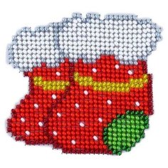 Набор для вышивания бисером "LOUISE. Рождественские носочки", 11х11 см, арт. L504 Brvsk