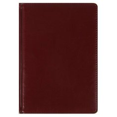 Ежедневник недатированный А5+, 136 листов Sidney Nebraska, твёрдая обложка, искусственная кожа, золотой срез, бордовый Альт