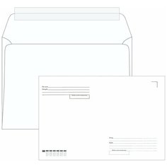 Конверты С4 (229х324 мм), отрывная лента, "Куда-Кому", 100 г/м2, комплект 500 шт. Ряжская печатная фабрика