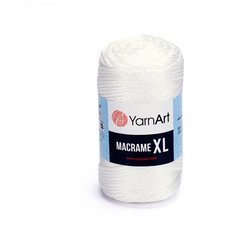 Пряжа для вязания YarnArt Macrame XL, 250г, 130м (100% полиэстер) (154 белый), 4 мотка