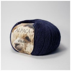 Пряжа Seam Alpaca dItalia (Альпака де Италия) 21 морской темно-синий 50% альпака, 50% нейлон 50г 300м 5шт