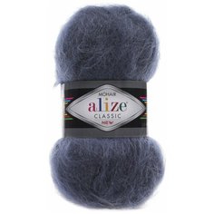 Пряжа Alize Mohair classik new (411 джинс меланж), 5 шт. по 100 г, Alize