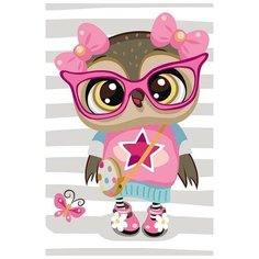 Картина по номерам «Совушка модница», MC1101 / 20х30 см / ТМ Цветной / Холст на подрамнике / Премиум набор