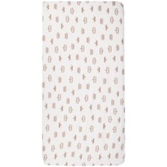 Простыня AmaroBaby на резинке 125х75х12 бязь (Короны кофе)