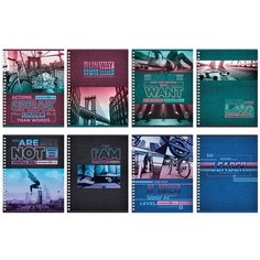 Тетрадь 80л, А5, клетка на гребне BG "Быть лидером", двойная обложка, выб. лак BG®