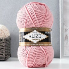 ALIZE Пряжа "Lanagold" 51% акрил, 49% шерсть 240м/100гр (161 - пудра)