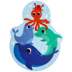 Игрушка - пазл для ванны (головоломка), Крошка Я "Пирамидка: Морские животные" 5 деталей