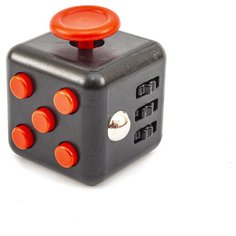 Кубик-антистресс "Fidget cube" с кнопками (Фиджет куб) чёрно-красный Парк Сервис
