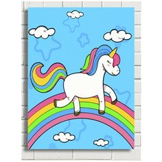 Картина по номерам Единорог на радуге (пони, детская) - 8491 В 30x40