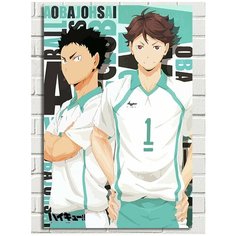 Картина по номерам аниме Волейбол (Haikyuu, Хината, Акаши, Бокуто) - 8126 В 60x40