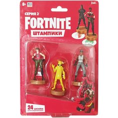 Штампик фигурка Fortnite 3шт 7,5см (2 серия) / Штампики Фортнайт в коробке по 3шт / Мишень, Банан, Разведчик-эксперт P.M.I