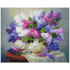 Алмазная мозаика "Ассорти из сирени", 40x50 см, ВанГогВоМне