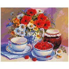 Алмазная мозаика "Герберы и варенье", 40x50 см, ВанГогВоМне