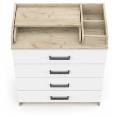 Комод пеленальный Сириус-2 Marvin дуб крафт серый-белый Атон Мебель