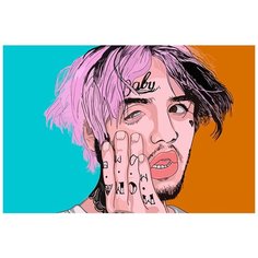 Картина по номерам на холсте Музыка Lil Peep Лил Пип - 6094 Г 60x40
