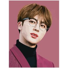 Картина по номерам на холсте kpop bts jin Ким Сокджин - 2320 30X40