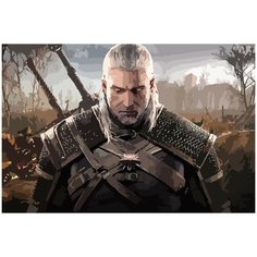 Картина по номерам на холсте ведьмак witcher - 2346