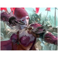 Картина по номерам на холсте world of warcraft сильвана - 1884