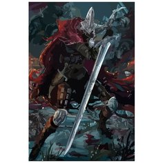Картина по номерам на холсте Игра Dark Souls Хранитель бездны - 7678 В 60x40