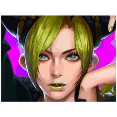 Картина по номерам на холсте Аниме JoJo ДжоДжо Джолин Куджо - 7624 Г 30x40