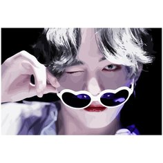 Картина по номерам на холсте bts тахэн - 2130