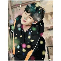 Картина по номерам на холсте BTS Suga - 815 30X40