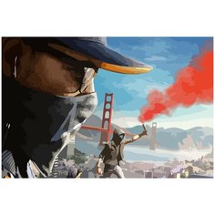 Картина по номерам на холсте watch dogs 2 - 6
