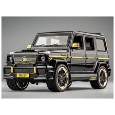 Игрушечная машинка Мерседес Гелендваген Gelendwagen Металлическая детская машина Mercedes-Benz коллекционная модель Мерс Гелик AMG63 Черный 1:24 Che Zhi