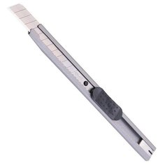 Нож канцелярский Deli E2053 9мм фиксатор сталь ассорти.