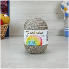 Пряжа пехорка Детский каприз (Пехорка), Серобежевый - 274, 50% мериносовая шерсть, 50% фибра, 10 мотков, 50 г, 225 м.
