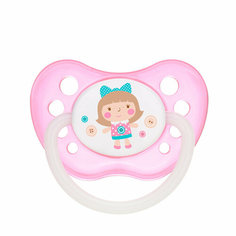 Пустышка Canpol Babies анатомическая силиконовая, 0-6 Toys, цвет: розовый