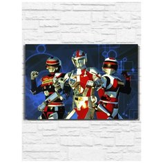 Картина по номерам на холсте игра VR Troopers (Sega, Сега, 16 bit, 16 бит, ретро приставка) - 9985 Г 60x40