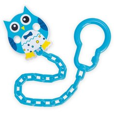 Держатель пустышки Canpol Babies Owls, с рождения, голубой