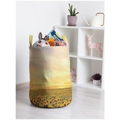 Корзина для игрушек JoyArty "Подсолнуховый край" 35x50 см