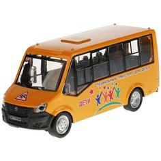 Микроавтобус ТЕХНОПАРК ГАЗель Next Citiline Дети (NEXTCITI-15-CHI) 1:32, 14.5 см, желтый
