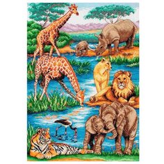 5678000-01212 Набор для вышивания MAIA Животные Африки 29*42 см