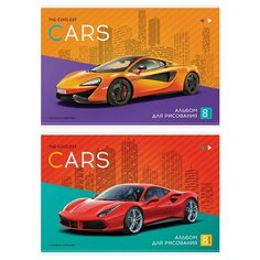 Альбом для рисования 08л, А4, на скрепке ArtSpace "Авто. The coolest car"