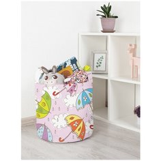 Корзина для игрушек JoyArty "Дождь из зонтов" 35x35 см