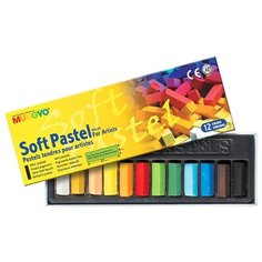 Пастель сухая Mungyo мягкая квадратная 1/2 длины 12 цветов в картонной коробке