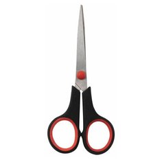 Ножницы Staff Everyday, 150мм, симметричные ручки, резиновые вставки, черно-красные, 12шт. (237497)