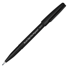 Pentel Брашпен Brush Sign Pen Pigment (SESP15), серый, 1 шт.
