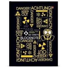 Блокнот Альт, А6 (110 х 145 мм.), "ATTENTION. радиация" мультиколор 160л, Арт. 3-160-002/30