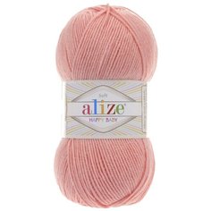 Пряжа Alize Happy baby, 25 % шерсть, 65 % акрил, 35 % полиамид, 100 г, 350 м, 5 шт., 371 светло-розовый